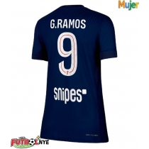 Camiseta Paris Saint-Germain Goncalo Ramos #9 Primera Equipación para mujer 2025-26 manga corta
